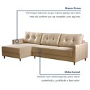 Ver imagem 5 de Sofá Living 260cm Chaise Lado Esquerdo Eros