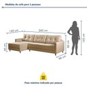 Ver imagem 3 de Sofá Living 260cm Chaise Lado Esquerdo Eros