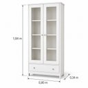 Ver imagem 3 de Cristaleira Lume Yescasa 184cm x 80cm para Sala de Jantar 2 Portas Branco