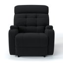 Ver imagem 2 de Poltrona do Papai Reclinável em Tecido Linho Cor Preta Reclinação Elétrica - Modelo Florença
