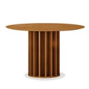 Ver imagem 4 de Mesa de Jantar Flora 108x108 Cinamomo com Kit 4 Cadeiras Flora Linho Palha - Leifer