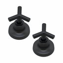 Ver imagem 1 de Kit 2 Acabamentos de Registro Preto Fosco Padrão Deca C55
