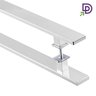 Puxador Porta Pivotante Duplo Alumínio 75cm Polido Brilhante - 2