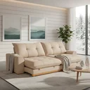 Ver imagem 1 de Sofá Argo Linho 02 Módulos 90 Cm B25cm Meu Sofá Online A226 Linho Bege