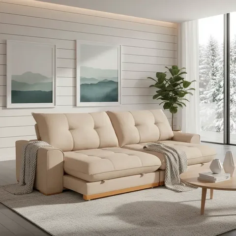 Sofá Argo Linho 02 Módulos 90 Cm B25cm Meu Sofá Online A226 Linho Bege