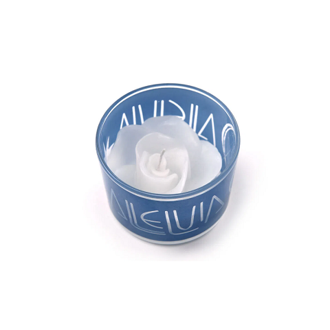 Mini Porta Vela Aleluia Azul