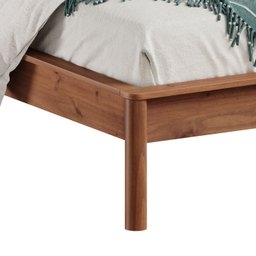 Cama Casal Queen de Madeira Maciça Moderna Apoana Castanho - 9