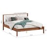 Cama Casal Queen de Madeira Maciça Moderna Apoana Castanho Idimex - 5