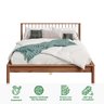Cama Casal Queen de Madeira Maciça Moderna Apoana Castanho Idimex - 10
