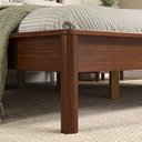 Ver imagem 4 de Cama Casal Queen de Madeira Maciça Moderna Apoana Castanho Idimex