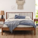 Ver imagem 1 de Cama Casal Queen de Madeira Maciça Moderna Apoana Castanho Idimex