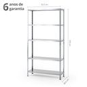 Ver imagem 3 de Estante de Aço Galvanizada 5 Prateleiras Bandejas Multiuso Resistente Dura+