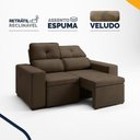 Ver imagem 2 de Sofá Retrátil e Reclinável 2 Lugares Espuma Fibra Siliconada Londrina 160 cm