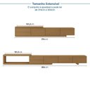 Ver imagem 6 de Rack Extensível com Painel para Tv até 86 Polegadas 230cmx280cm Liso Aruá CabeCasa MadeiraOriginals