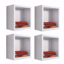 Ver imagem 1 de Kit 04 Nichos Decorativo 31x31x15 Prateleira Cubo Sala