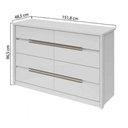 Ver imagem 4 de Cômoda Urban 8 Gavetas Lopas Branco Bymobille