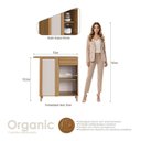 Ver imagem 4 de Balcão de Cozinha de Canto Reto 1 Porta 1 Gaveta Ripada Fecho Click 80cm com Pés e Tampo 100% BP Org