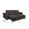 Sofá 2 Lugares Retrátil e Reclinável com USB 290cm Itaguaí  - 3