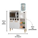 Ver imagem 3 de Fruteira Nube Cor:branco - Armário para Cozinha - Mizza Decor