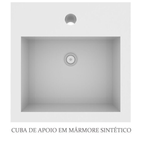 Gabinete para Banheiro 70cm com Cuba e Espelheira Veneza Móveis Bosi - 8
