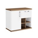 Ver mais imagens de Gabinete para Banheiro 70cm com Cuba e Espelheira Veneza Branco/Nogal