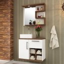 Ver imagem 1 de Gabinete para Banheiro 70cm com Cuba e Espelheira Veneza