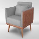 Ver imagem 2 de Cadeira Poltrona para Sala Quarto Confortável e Reforçada Sofia :cinza Claro