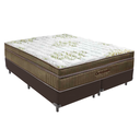 Ver imagem 1 de Cama Box Bipartido Casal Marrom e Colchão Gold Ultragel Molas Ensacadas Ortobom