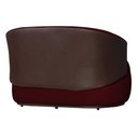 Ver imagem 2 de Poltrona Namoradeira Sofá Orgânico 2 Lugares Beatriz Composê Corino Marrom - Suede Bordo