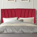 Ver imagem 1 de Painel Cabeceira Estofada Bélgica 195cm Cama Box King Corino Vermelho- Mabe Magazine