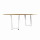 Ver imagem 5 de Mesa de Reunião Orgânica 2,70MX1,60m com Pés em Metal e Tampo Bipartido F5 Corporate Marrom/Macadâmia/Branco