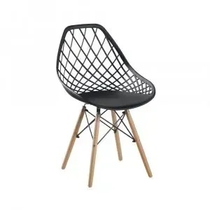 Ver imagem 2 de Cadeira Cloe Base Madeira Preto