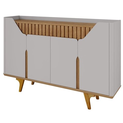 Aparador Balcão Buffet 4 Portas Tamisa 160 cm Off White Naturalle Bechara