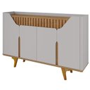 Ver imagem 1 de Aparador Balcão Buffet 4 Portas Tamisa 160 cm Off White Naturalle Bechara