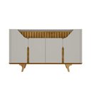 Ver imagem 2 de Aparador Ripado 4 Portas Off White Naturalle Tâmisa Bechara