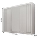 Ver imagem 4 de Guarda-Roupa Casal 3 Portas Milano Leifer Móveis