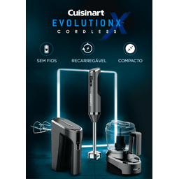 Mini Processador Cordless Evolutionx sem Fio Recarregável Bivolt Cuisinart Prata - 4