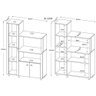 Balcão de Escritório Multiuso BL-3304 c/ 3 Portas e Nicho p/ Microondas 96cm Branco - Tecno Mobili - 3