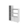 Balcão de Escritório Multiuso BL-3304 c/ 3 Portas e Nicho p/ Microondas 96cm Branco - Tecno Mobili - 10