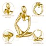 Kit Estátua Decorativa Figura Abstrata Homem Pensador + Leão Enfeite Escultura Mesa Sala Decoração e - 14