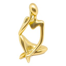 Kit Estátua Decorativa Figura Abstrata Homem Pensador + Leão Enfeite Escultura Mesa Sala Decoração e - 11