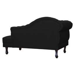 Divã Moderno Larissa Lado Direito Corino Cores - S.A Móveis DS Móveis Recamier Larissa Preto - 4