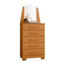 Ver imagem 5 de Guarda Roupa Napoli com 6 Portas Bronze Cinamomo e Cômoda New Veneza Cinamomo - Móveis Albatroz