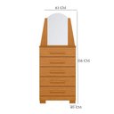 Ver imagem 3 de Guarda Roupa Napoli com 6 Portas Bronze Cinamomo e Cômoda New Veneza Cinamomo - Móveis Albatroz