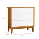 Ver imagem 5 de Jogo de Quarto Infantil Guarda Roupa 2 Portas e Cômoda 3 Gavetas Classic Branco/Savana com Pés