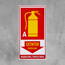 Ver imagem 3 de Combo 10 Placas de Sinalização Extintor a Água Madeira, Papel, Trapos e Fibras 15x30 Acesso - X-702