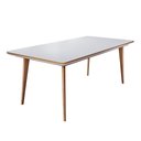 Ver imagem 1 de Mesa de Jantar 6 Lugares Retangular Tampo MDF/Vidro Mad Espresso Móveis