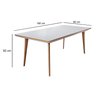 Mesa de Jantar 6 Lugares Retangular Tampo MDF/Vidro Mad Espresso Móveis - 4