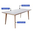 Ver imagem 5 de Mesa de Jantar 6 Lugares Retangular Tampo MDF/Vidro Mad Espresso Móveis