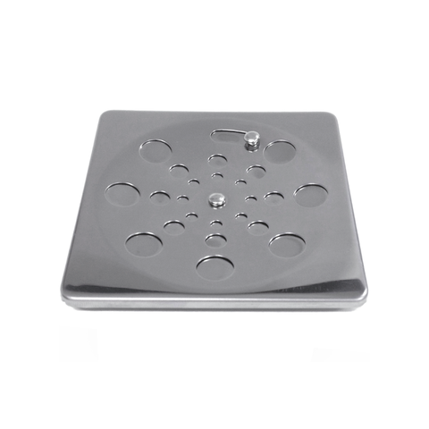 Grelha Quadrada Inox com Fecho para Ralo Tam. 95 X 95 X 4mm Durín